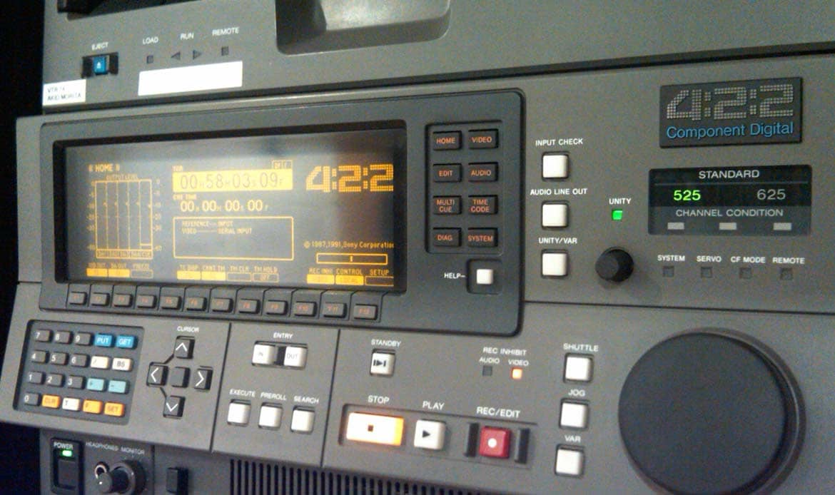 Sony-D-1-VTR-control-panel